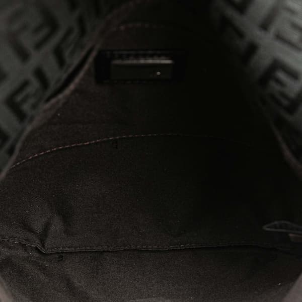 Pre-owned Fendi Zucchino Canvas Crossbody Black