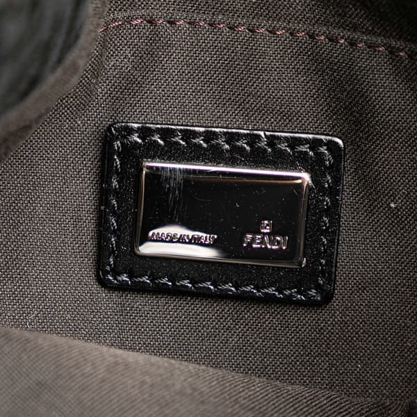 Pre-owned Fendi Zucchino Canvas Crossbody Black