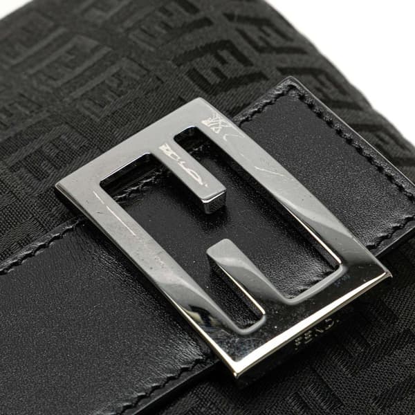 Pre-owned Fendi Zucchino Canvas Crossbody Black