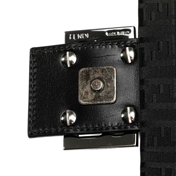 Pre-owned Fendi Zucchino Canvas Crossbody Black