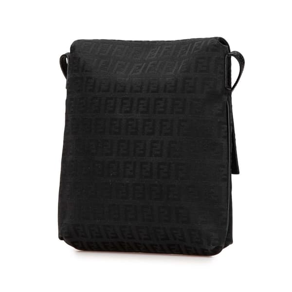 Pre-owned Fendi Zucchino Canvas Crossbody Black