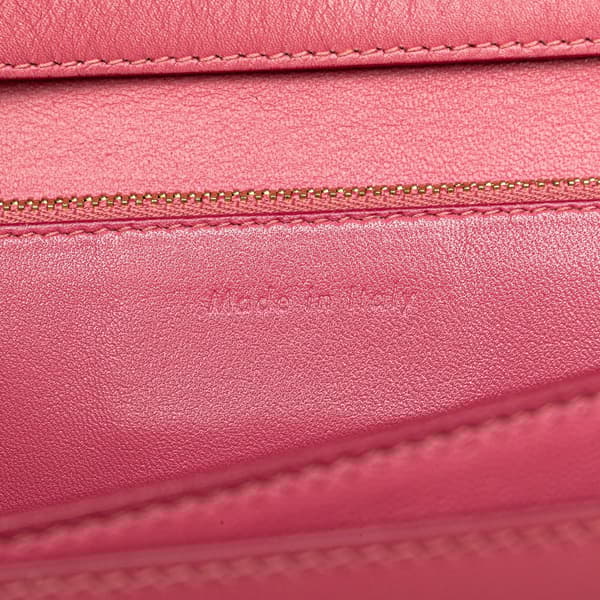 Pre-owned Celine Medium Calfskin Classic Box Pink