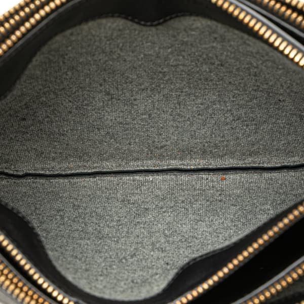 Pre-owned Celine Large Lambskin Trio Crossbody Black