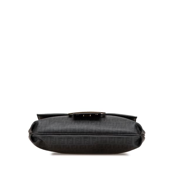 Pre-owned Fendi Zucchino Spalmati Crossbody Black