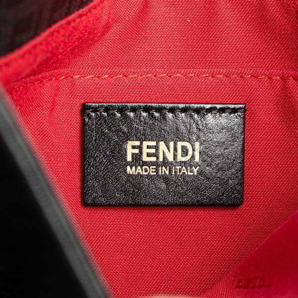 Pre-owned Fendi Zucchino Spalmati Crossbody Black