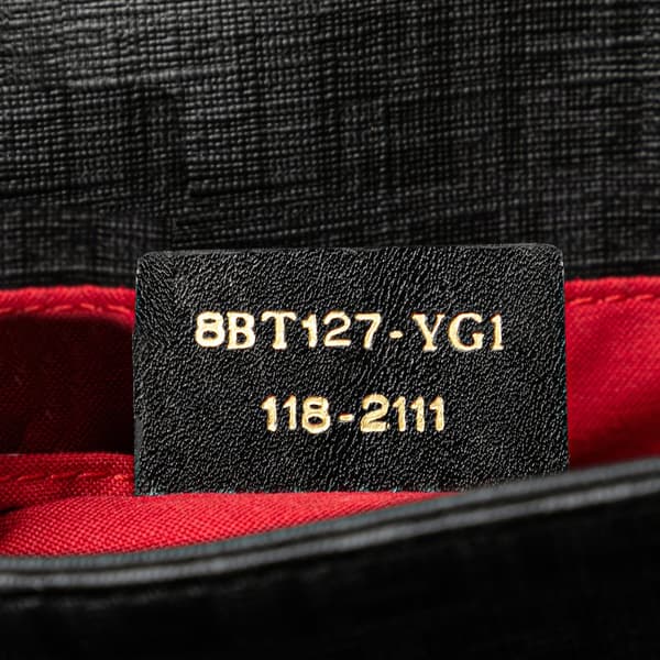 Pre-owned Fendi Zucchino Spalmati Crossbody Black