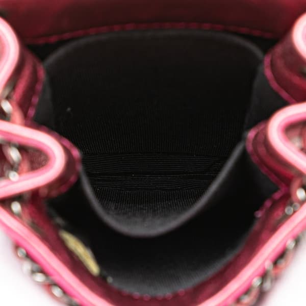 Pre-owned Chanel CC Patent Phone Holder Crossbody Pink