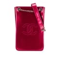 Miniatyrbild 1 av 10: Pre-owned Chanel CC Patent Phone Holder Crossbody Pink