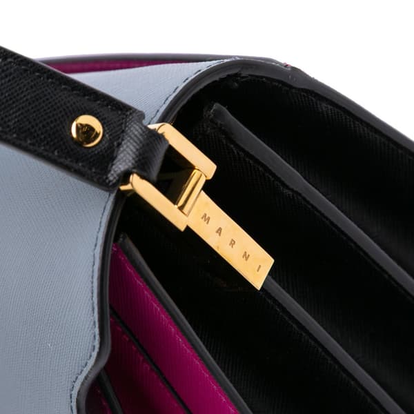 Pre-owned Marni Tricolor Leather Trunk Crossbody Pink