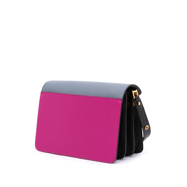 Pre-owned Marni Tricolor Leather Trunk Crossbody Pink