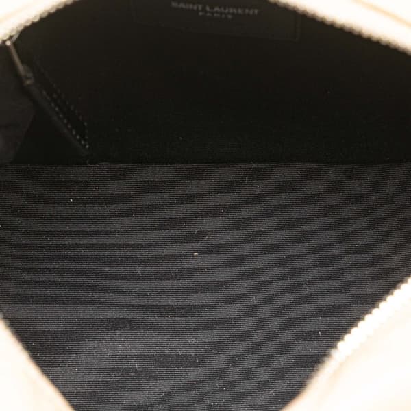 Pre-owned Saint Laurent Small Calfskin Monogram Loulou Bowling Bag Brown