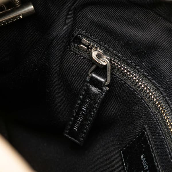 Pre-owned Saint Laurent Small Calfskin Monogram Loulou Bowling Bag Brown