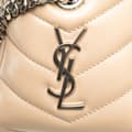 Pikkukuva 9 / 10: Pre-owned Saint Laurent Small Calfskin Monogram Loulou Bowling Bag Brown