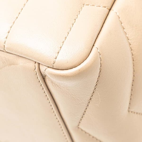 Pre-owned Saint Laurent Small Calfskin Monogram Loulou Bowling Bag Brown