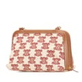 Pikkukuva 2 / 10: Pre-owned Celine Triomphe Embroidered Canvas Clutch On Chain Brown