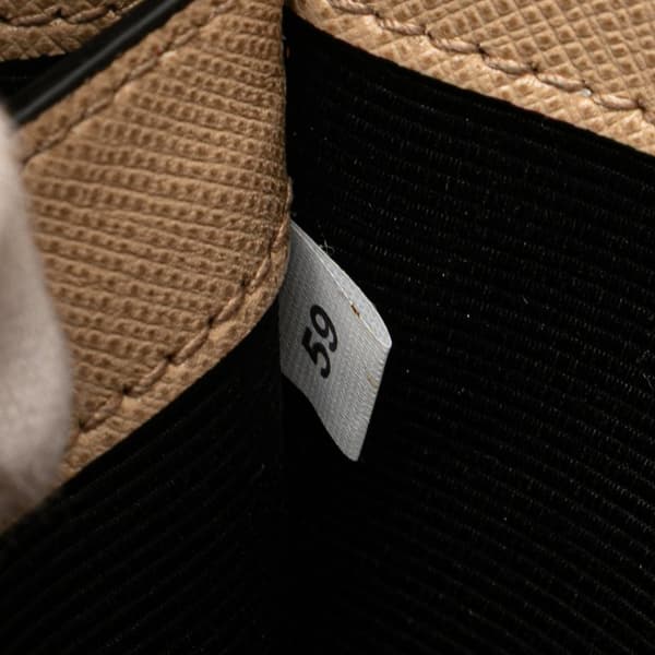 Pre-owned Prada Saffiano Turn Lock Crossbody Brown