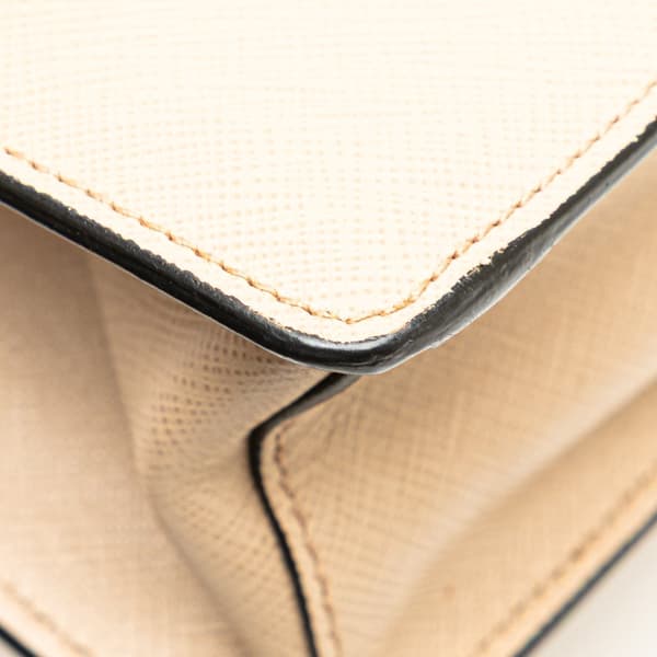 Pre-owned Prada Saffiano Turn Lock Crossbody Brown