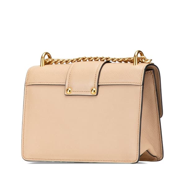 Pre-owned Prada Saffiano Turn Lock Crossbody Brown
