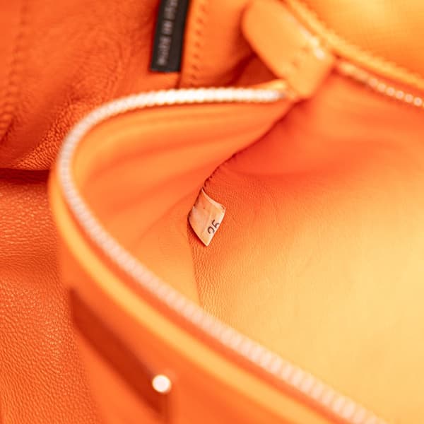 Pre-owned Prada Saffiano Sound Lock Crossbody Orange