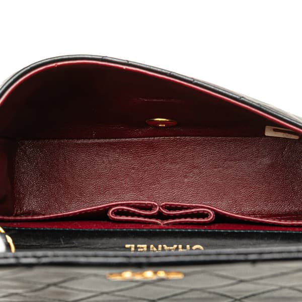 Pre-owned Chanel Mini CC Quilted Lambskin Full Flap Black