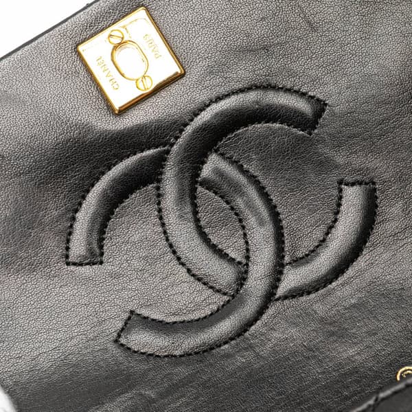 Pre-owned Chanel Mini CC Quilted Lambskin Full Flap Black