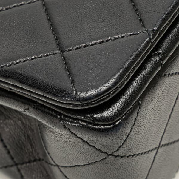 Pre-owned Chanel Mini CC Quilted Lambskin Full Flap Black