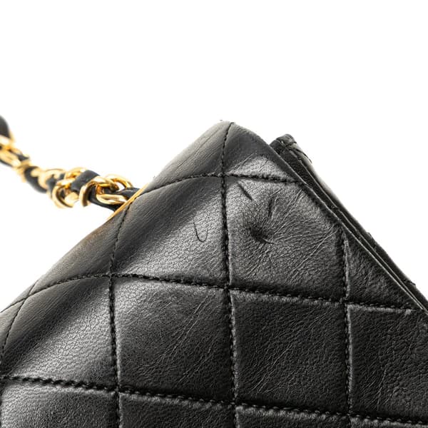 Pre-owned Chanel Mini CC Quilted Lambskin Full Flap Black