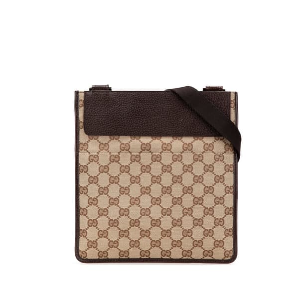 Pre-owned Gucci GG Canvas Crossbody Brown