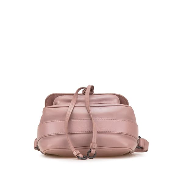 Pre-owned Bottega Veneta Nappa Intrecciato Flap Crossbody Pink