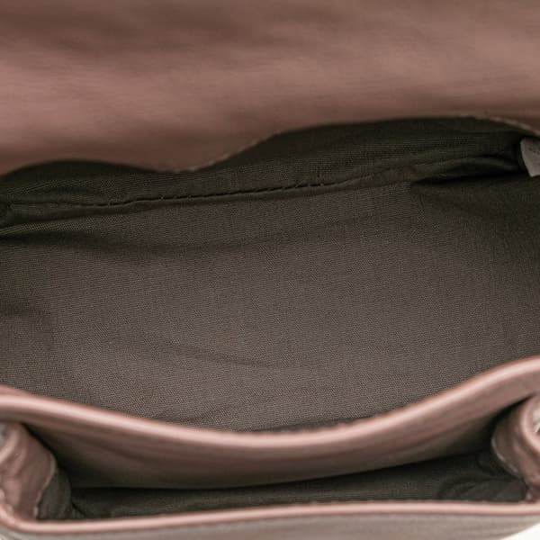 Pre-owned Bottega Veneta Nappa Intrecciato Flap Crossbody Pink