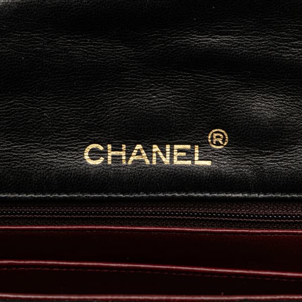 Pre-owned Chanel Mini Square Classic Lambskin Single Flap Black
