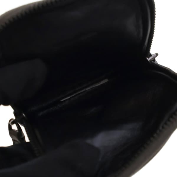 Pre-owned Bottega Veneta Nano Lambskin Intrecciato Zip Tech Case Lanyard Brown