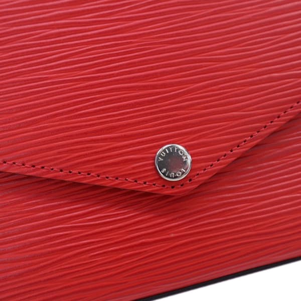 Pre-owned Louis Vuitton Epi Pochette Felicie Red