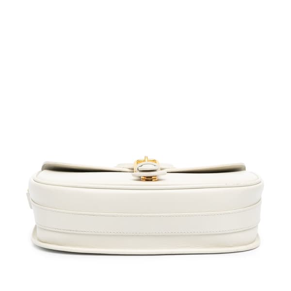 Pre-owned Dior Medium Leather Bobby Crossbody White