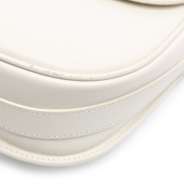 Pre-owned Dior Medium Leather Bobby Crossbody White