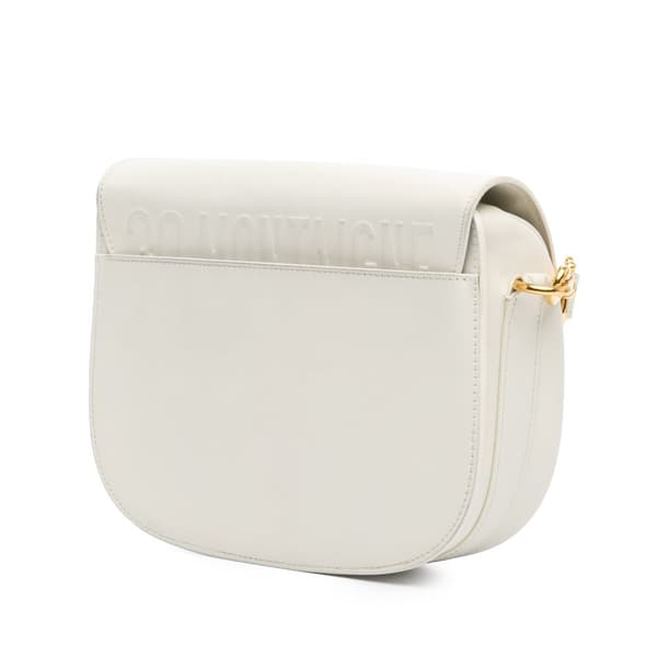 Pre-owned Dior Medium Leather Bobby Crossbody White