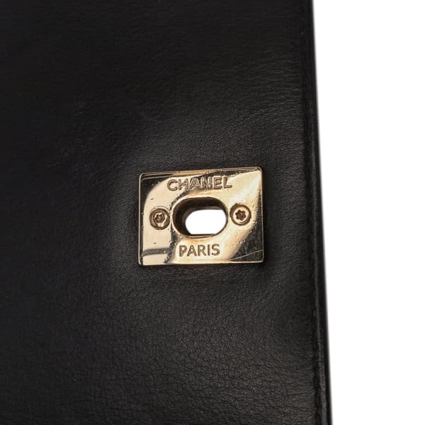 Pre-owned Chanel Small Stitched Calfskin Covered CC Flap Black