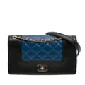 Pikkukuva 1 / 9: Pre-owned Chanel Small Bicolor Lambskin Mademoiselle Flap Blue