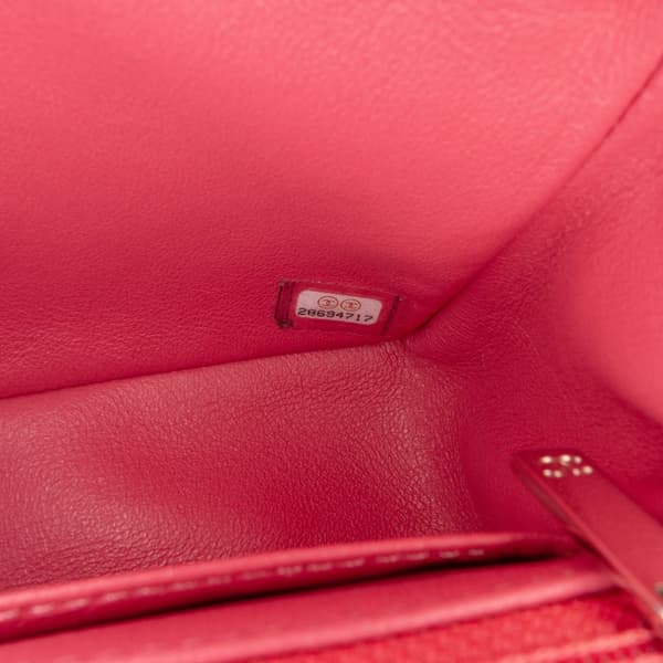 Pre-owned Chanel Mini Rectangular Classic Lambskin Single Flap Pink