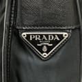 Miniatyrbild 6 av 10: Pre-owned Prada Tessuto Buckle Messenger Bag Black