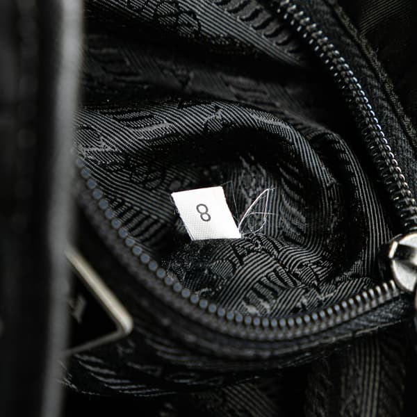 Pre-owned Prada Tessuto Buckle Messenger Bag Black