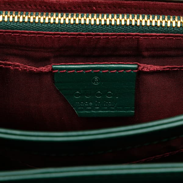 Pre-owned Gucci Small Leather Zumi Flap Crossbody Green