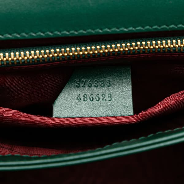 Pre-owned Gucci Small Leather Zumi Flap Crossbody Green