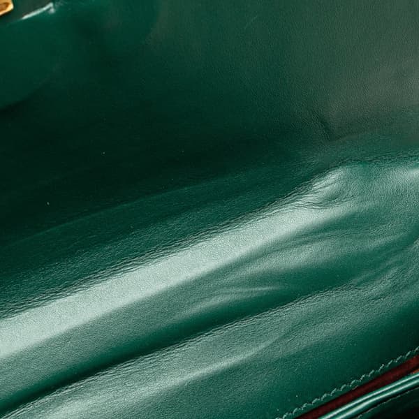 Pre-owned Gucci Small Leather Zumi Flap Crossbody Green