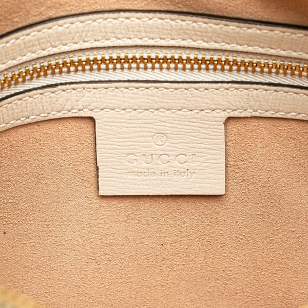 Pre-owned Gucci Small GG Supreme Horsebit 1955 Crossbody Brown