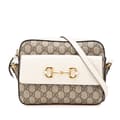 Miniatyrbillede 1 af 10: Pre-owned Gucci Small GG Supreme Horsebit 1955 Crossbody Brown