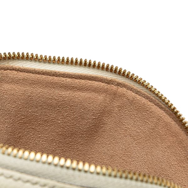 Pre-owned Gucci Small Leather Ophidia Dome Crossbody White