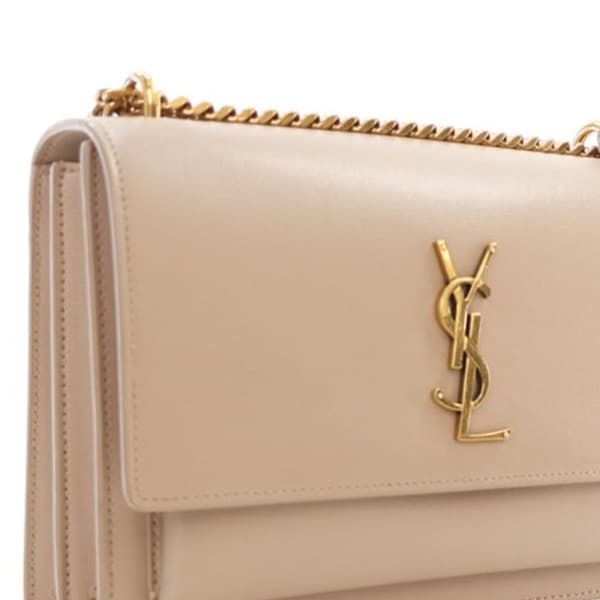 Pre-owned Saint Laurent Medium Smooth Calfskin Sunset Bag Brown