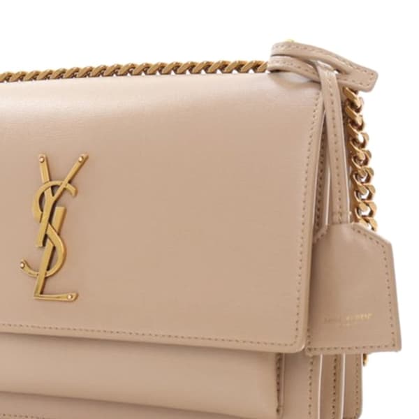 Pre-owned Saint Laurent Medium Smooth Calfskin Sunset Bag Brown