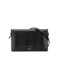 Miniatyrbild 1 av 10: Pre-owned Gucci Dollar Calfskin Swing Wallet On Strap Black